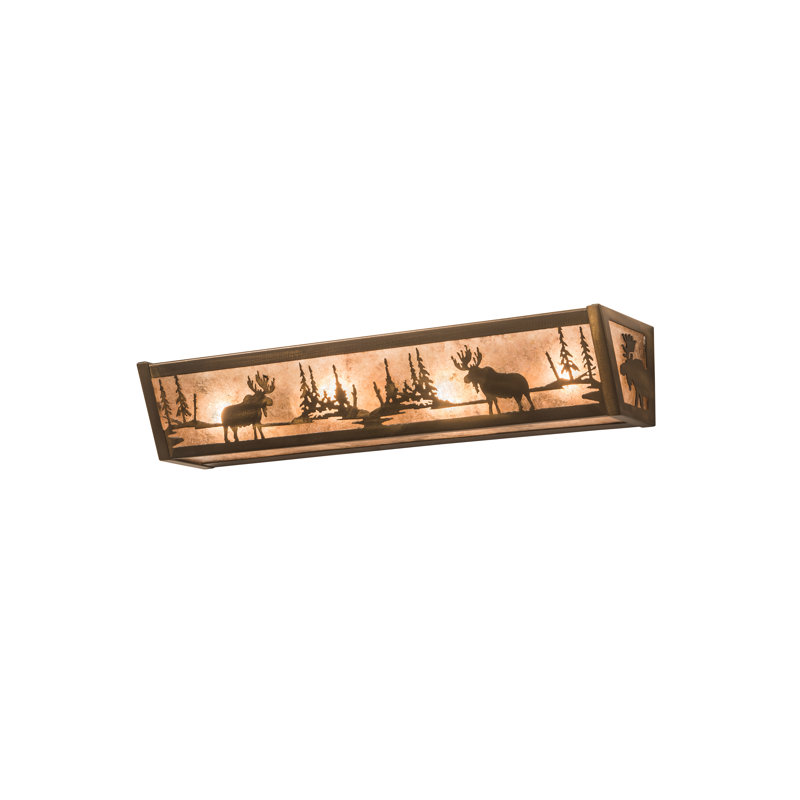 Rustic Lodge 4 - Light Bath Bar, Antique Copper