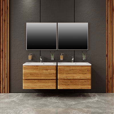 Jaike 23.4'' Single Bathroom Vanity with Ceramic Top