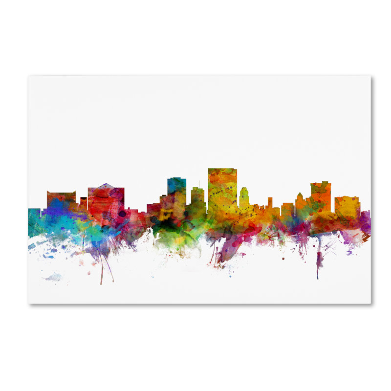 « el paso texas horizon », reproduction d’impression sur toile tendue, H 12 po x l 19 po x P 2 po