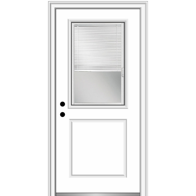Porte d'entrée avant en fibre de verre apprêtée, Droite / vers l'intérieur, H 81,75 po x l 36 po x P 4,56 po