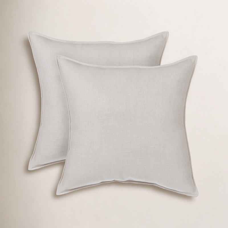 Coussin intérieur / extérieur 20 po Everton Sunbrella, Blanc cassé