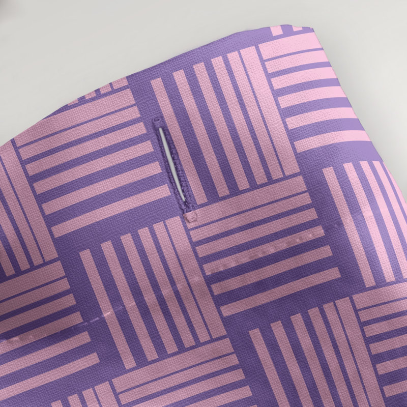 Rideau de douche simple basketweave rayures classic, Mauve / Rose
