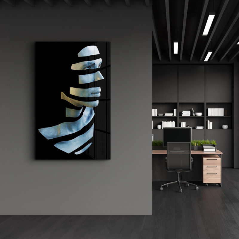 Élégante peinture murale en verre trempé de 13,8 po x 21,7 po | 100% verre trempé, épaisseur: 0,16 pouce | Imprimé UV pour des couleurs éclatantes | Parfait pour la décoration intérieure, le salon et les espaces de bureau