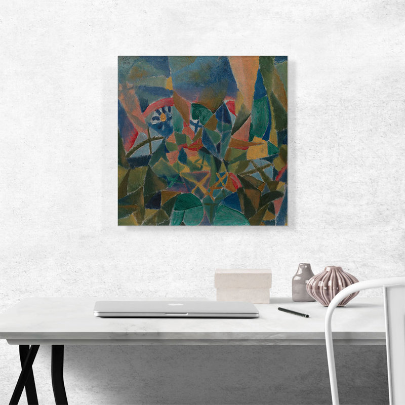 «Flower Bed 1913» par Paul Klee - reproduction d'art sur toile tendue, H 18 po x l 18 po x P 0,75 po