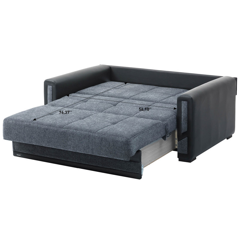 Annalie Upholstered 70'' Sleeper Sofa, Gray Chenille