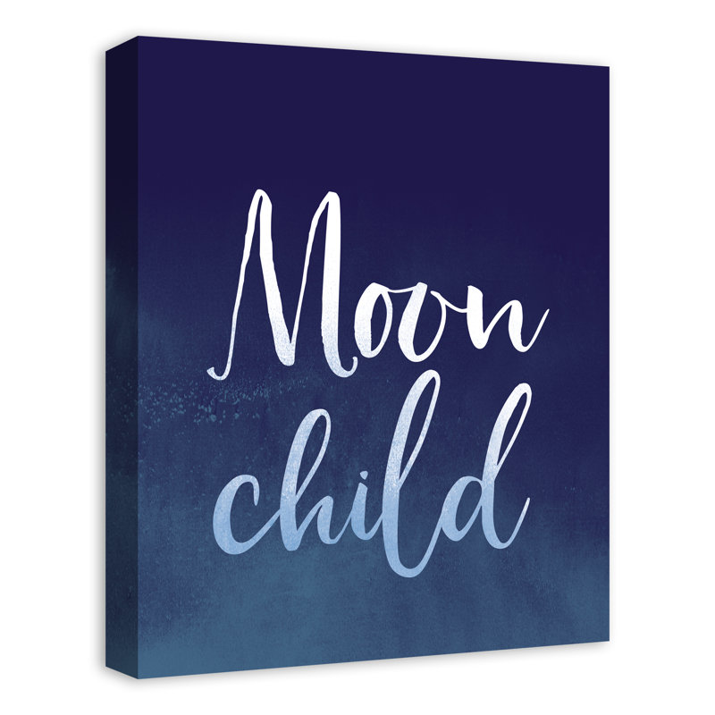 Art sur toile lune enfant Brady, H 20 po x l 16 po x P 1,25 po