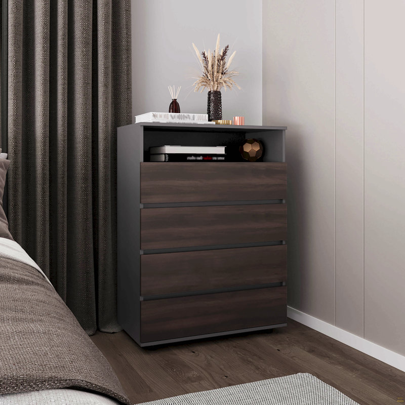 Commode, 4 tiroirs, 1 tablette
