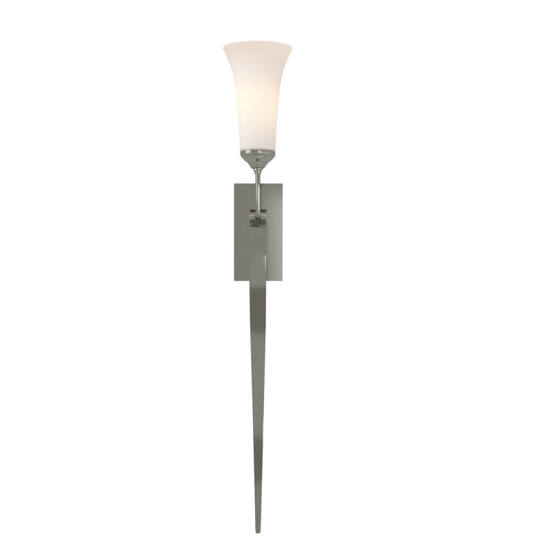 Sweeping Taper Sconce, Sterling, White