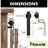 Mini Black Rustic Classic Design Single Track Bypass Two Door Hardware Kit For Cabinet Use-44183401