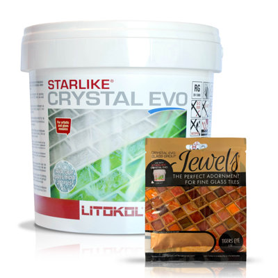 The Tile Doctor Crystal Glass Grout Jewels - Additif pour paillettes en verre pour carreaux, lombalgie, piscine, cuisine et salle de bain - 5,5 lb