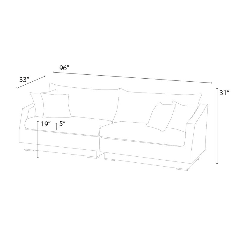 Cannes 9 Piece Seating Group with Cushions, Canvas Ginkgo Sunbrella® Canvas