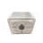 Charming White Teddy Sherpa Nightstand with Chrome Accents and Practical Design