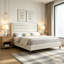 Bed Frame High Headboard Upholstered Platform Bed-1680796023