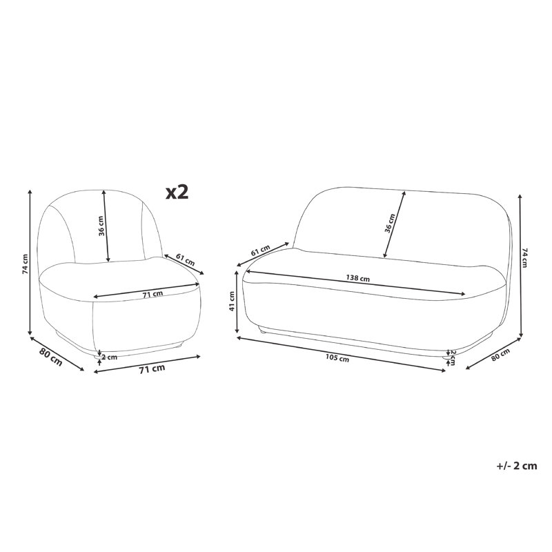 Cecilius 3 - Piece Living Room Set