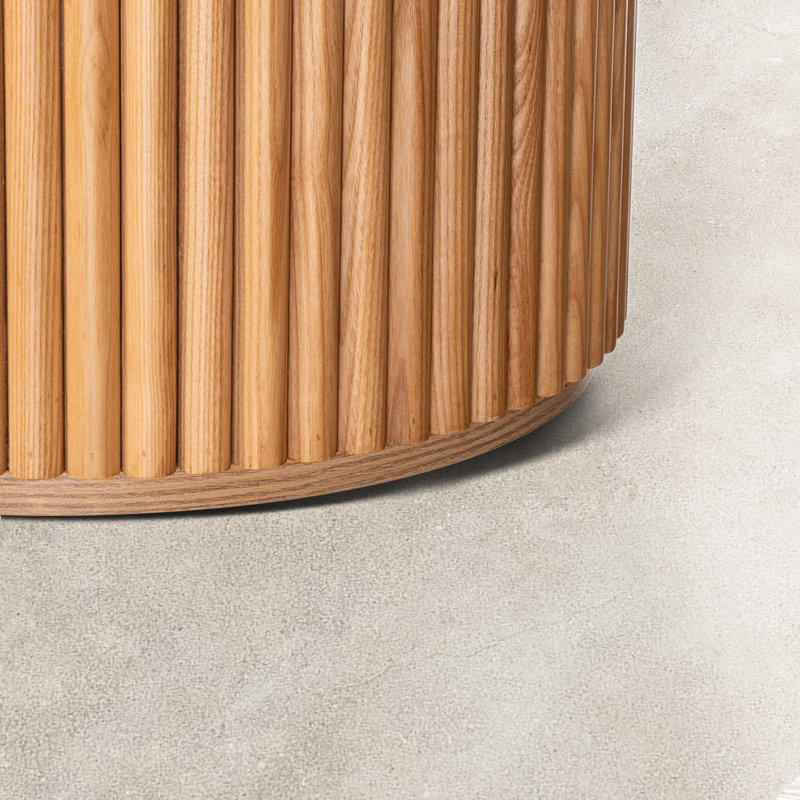 Astraea Round Wood Dining Table, 29.6"H x 40"L x 40"W, Natural