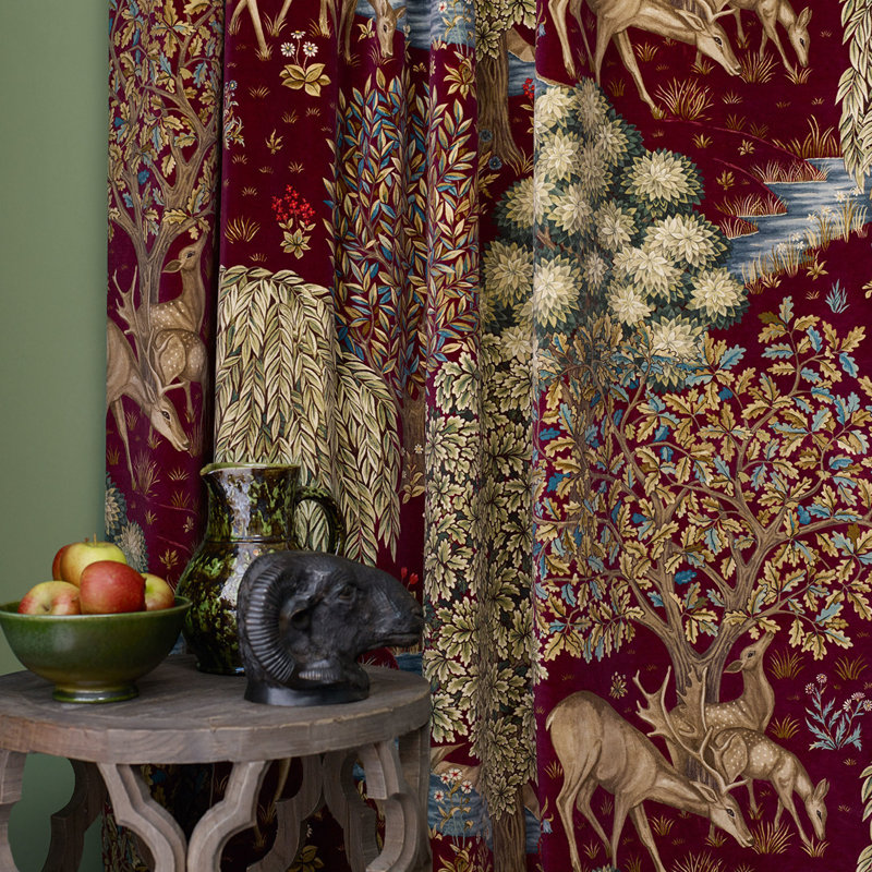 The Brook Fabric, Tapestry Red