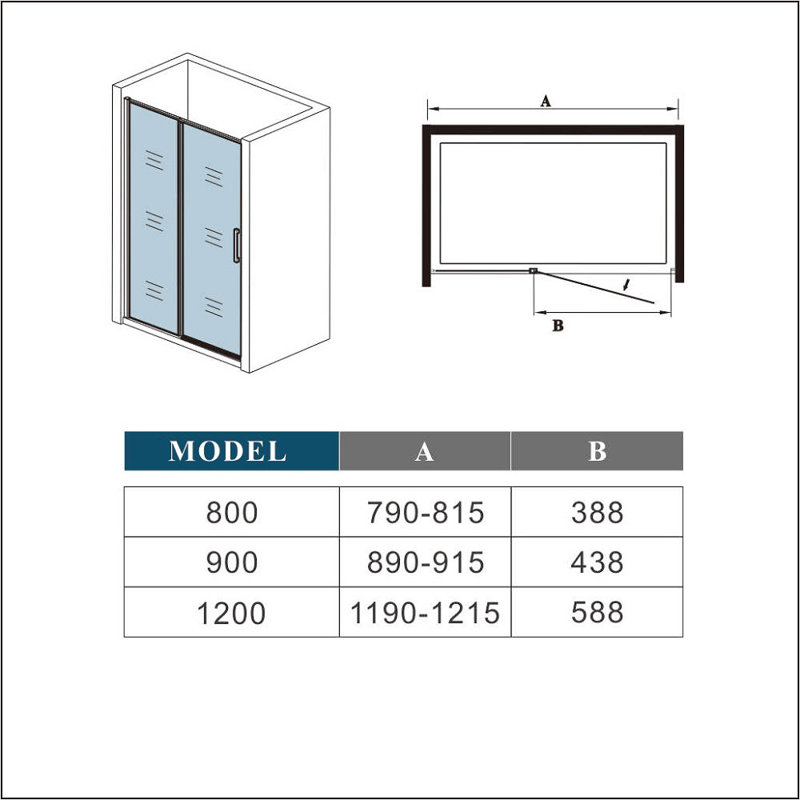 Motte Rectangle Shower Enclosure with Tray - 18500 x 1200mm