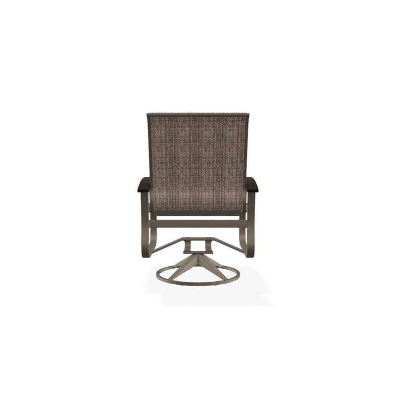 Belle Isle Outdoor Dining Armchair, Brown Sunbrella® Tweed, Kona P10, Textured Beachwood