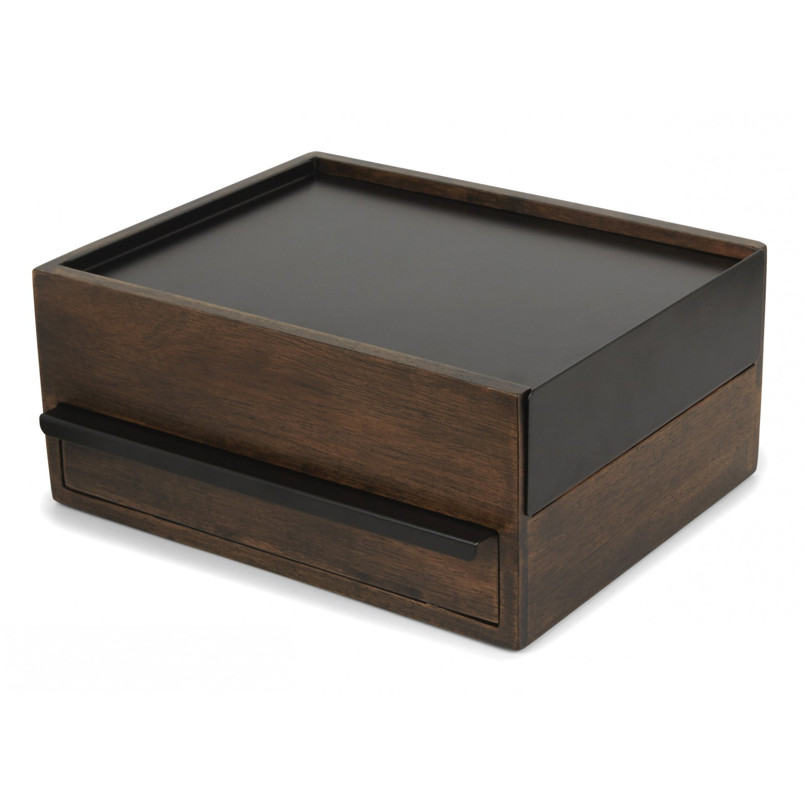 Stowit Jewelry Box, Walnut/Black