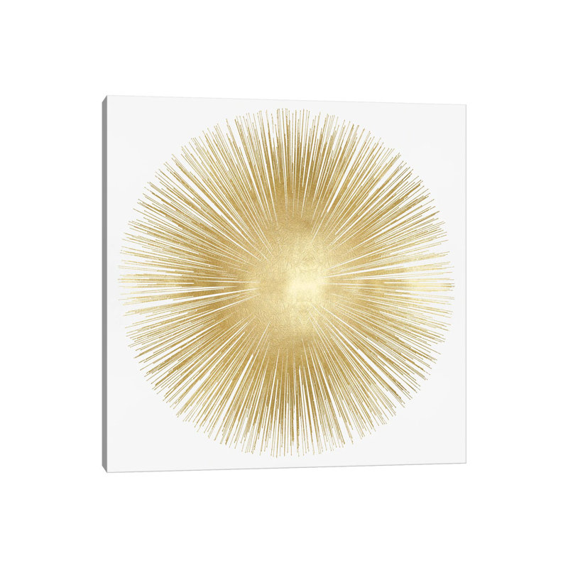 Silver Sunburst On Blue I by Abby Young - Wrapped Canvas Gallery-Wrapped Canvas Giclée, 93.98 cm H x 93.98 cm W x 3.175 cm D