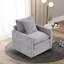 Chenille Fabric Upholstered Deep Single Seat Sofa Armchair For Reading, Relaxing And Enjoying Leisure Time In Living Room-2140122731