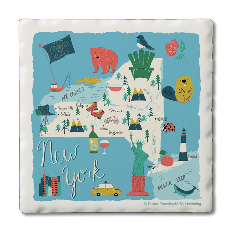 Ensemble de sous-verres 4 pièces New York Home