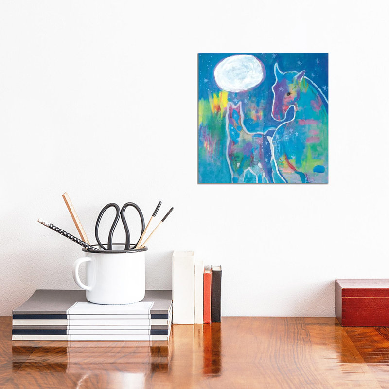 Full Moon Run by Kerri McCabe - Wrapped Canvas Gallery-Wrapped Canvas Giclée, 30.48cm H x 30.48cm W x 1.905cm D