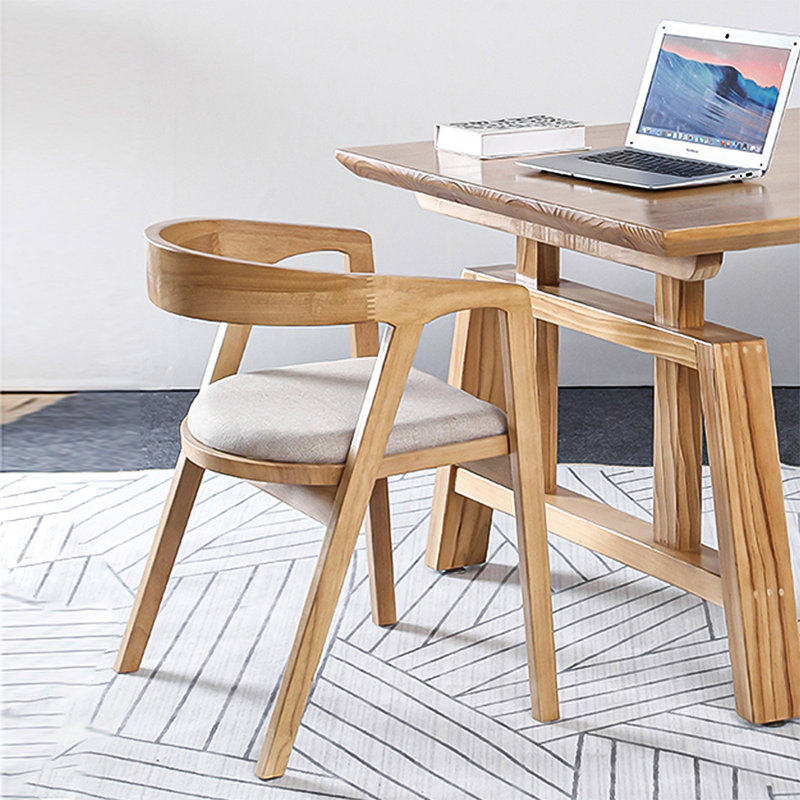 4 - Person Burlywood Rectangular Solid Wood Tabletop Dining Table Set