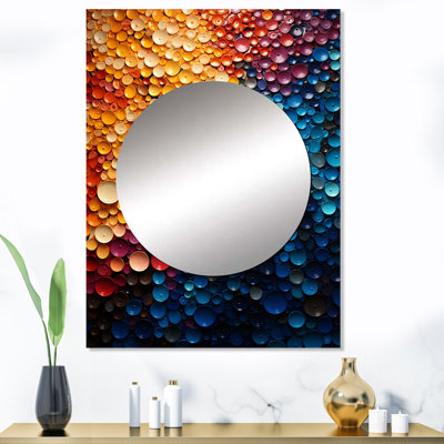 Oaksmeade Rainbow Infinite Intricacies - grand miroir mural arc-en-ciel, miroir traditionnel unique, impression d'art en métal