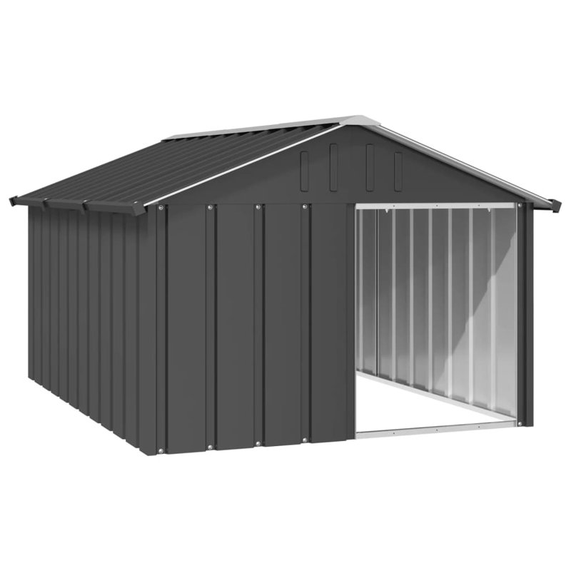 Huddersfield Dog Hutch, 116.5cm W x 153cm H x 81.5cm D, Anthracite