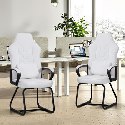 Faux Leather Seat Reception Chair