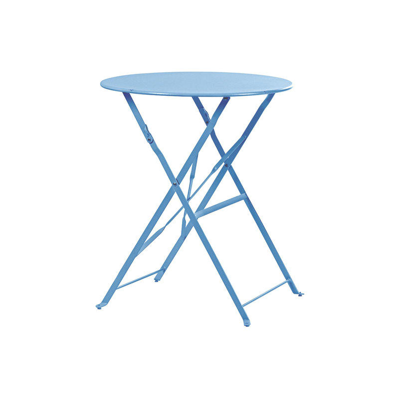 60cm Round Folding Table, Cornflower Blue