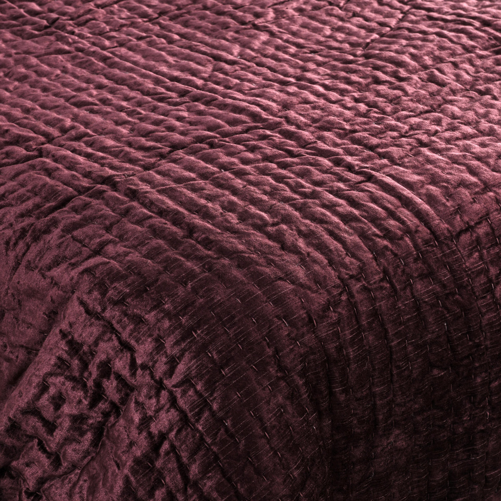 Velvet Quilt Set, King Quilt, Port