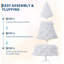 Arbre de Noël illuminé 6 pi avec 2 lumières DEL blanc chaud et un pied robuste-888040333