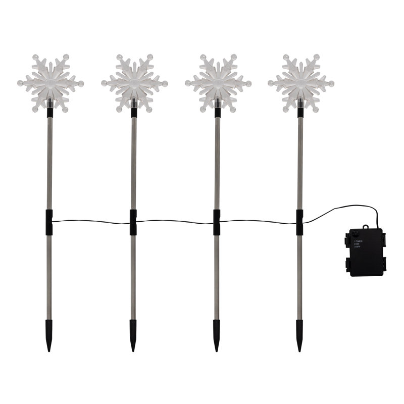 Lumières de jardin flocon de neige à piles