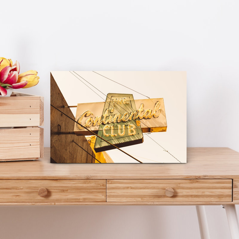 The Continental Club Classic Retro Traditional Architecture City Wall Art Print 1 Piece Wrapped Canvas Wall Art
