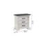 Table de chevet blanche antique avec 3 tiroirs - style transitionnel 3 po
