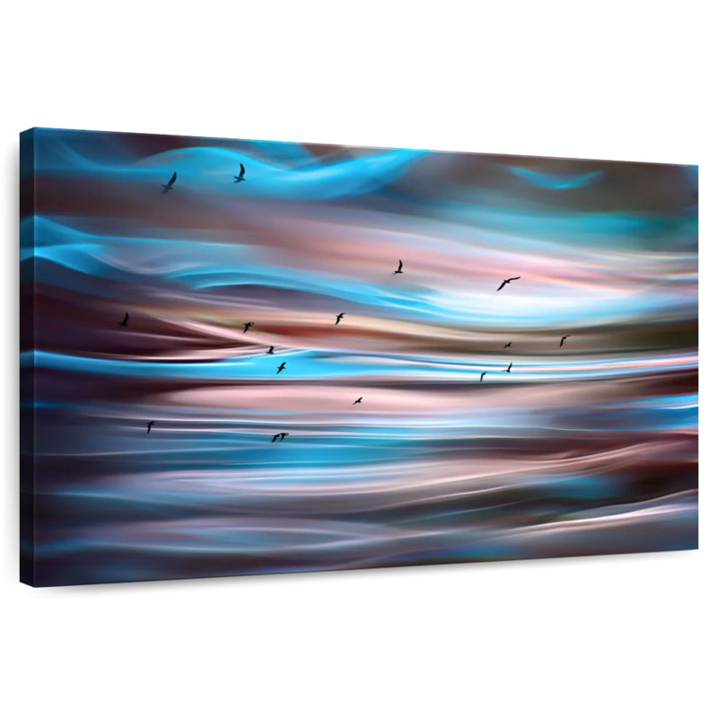 Sunset Birds I, 8" H x 12" W