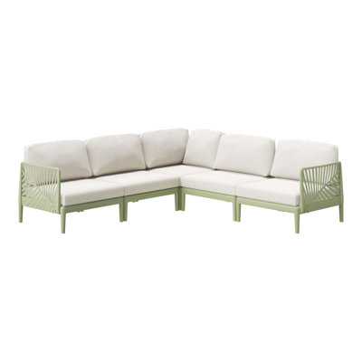 5-Person Outdoor Patio Sectional With Cushions