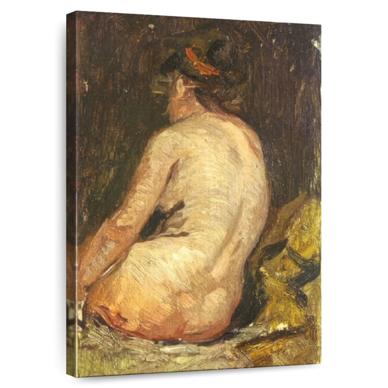 Leisha, nu féminin de dos, H 12 po x l 8 po