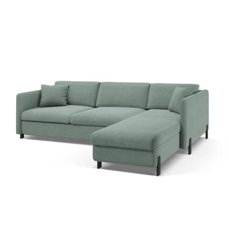Bejna 3 Seater Sofa Bed, Right Hand Facing, Mint, 80cm H x 280cm W x 170cm D