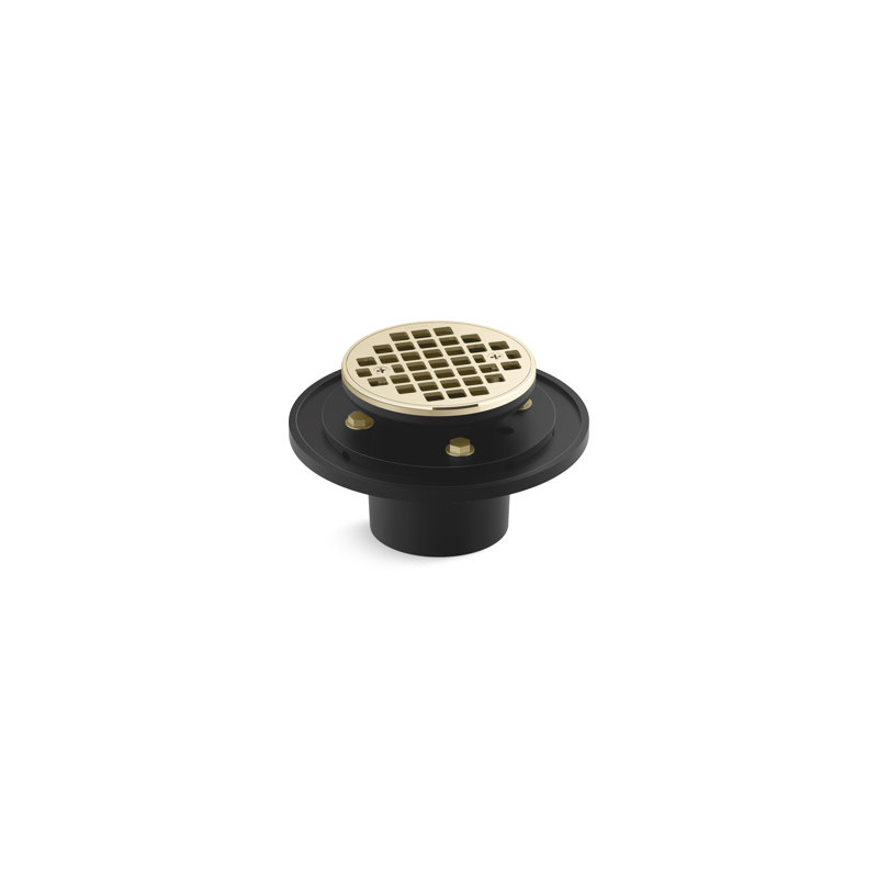 Clearflo Round Brass Tile-In Shower Drain, Vibrant Polished Nickel