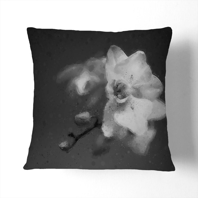 Square Throw Cushion, Black, 40cm H x 40cm W x 15cm D