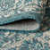 Leonora Bohemian Textured Weave Floral Teal/Gray Indoor/Outdoor Rug