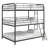 Furniture Triple Bunk Bed, FULL/FULL/FULL, Black-151079105
