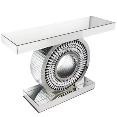 Akiva 120cm Glass Top Console Table