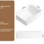Lavabo vasque rectangulaire au-dessus du comptoir en porcelaine blanche en céramique moderne