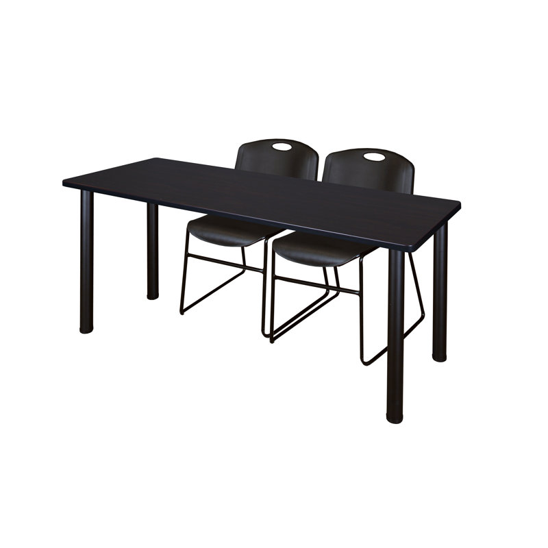 Plateau de table d'entraînement Nirvano Kee et 2 chaises Zeng, Gris, Noir, Noir