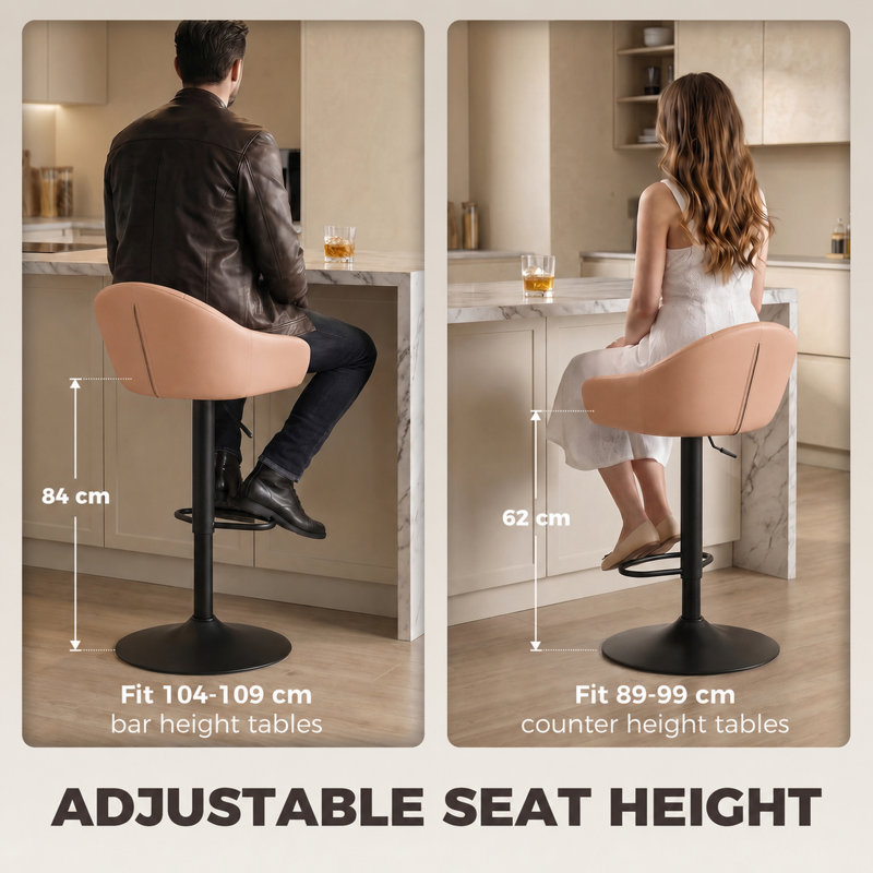 Swivel Yes Bar Stool with Steel Frame
