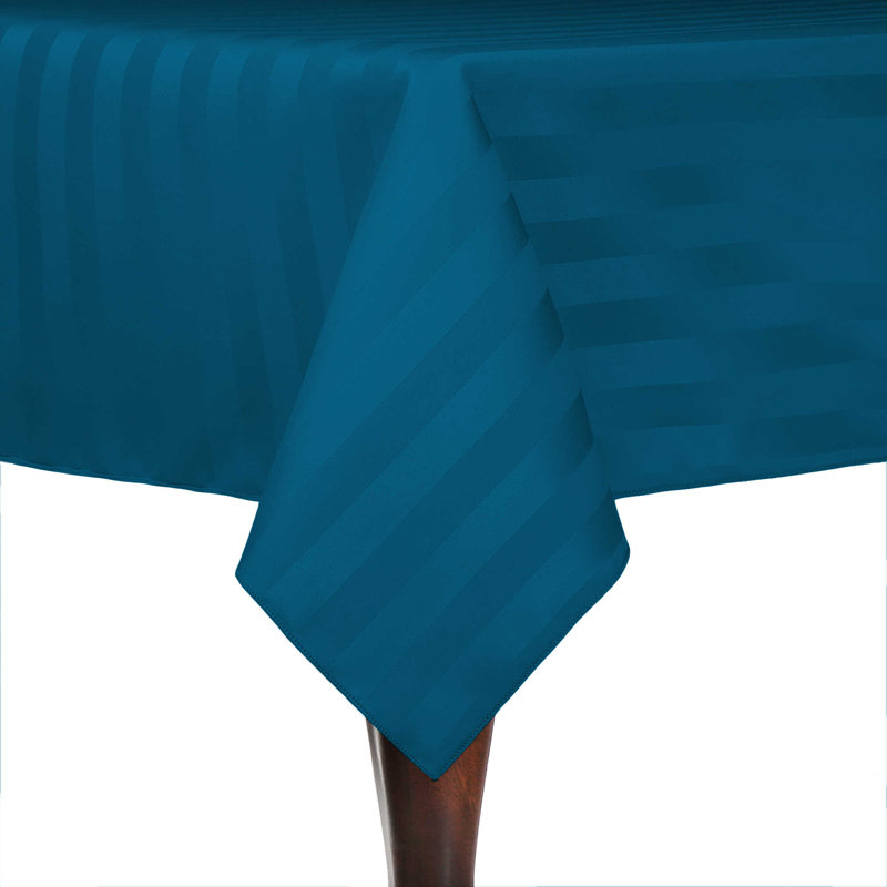 Latitude Run® Satin-Stripe Tablecloth Rectangular, Lagoon, 90" x 60", 5